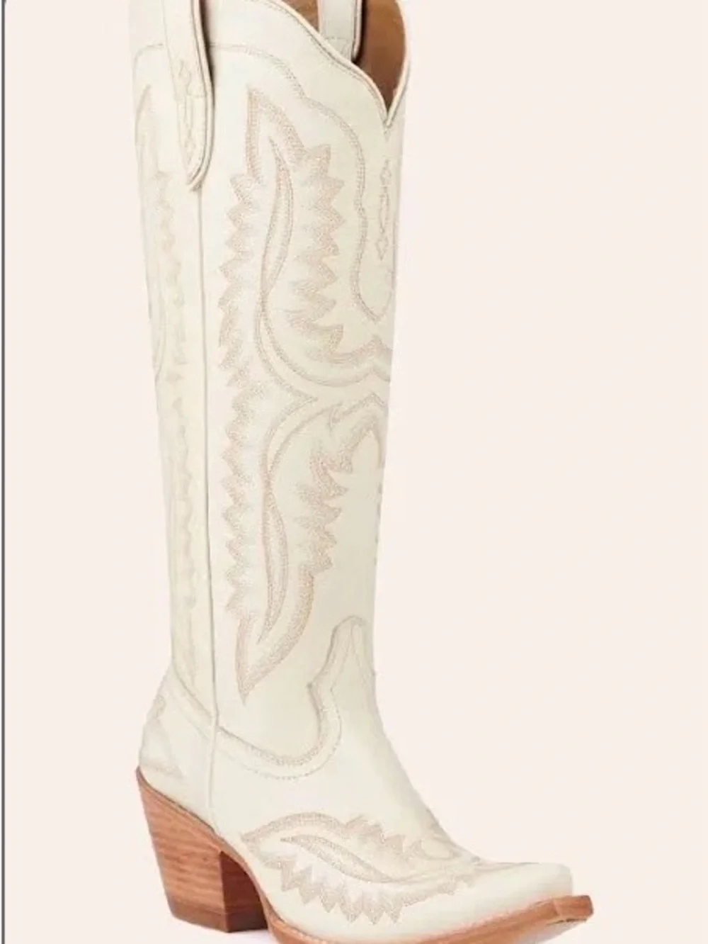 Ariat Cream Embroidered Over-the-Knee Western Boot